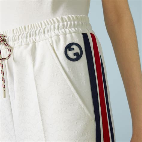 gucci technical jersey pants with web